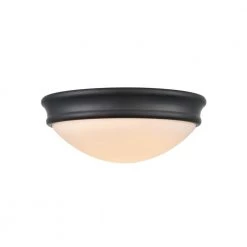10 in. Outdoor 1-Light Matte Black Flush Mount by Millennium Lighting