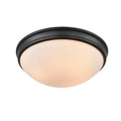 3-Light 14 in. Matte Black Flushmount by Millennium Lighting