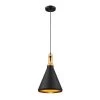 1-Light 12 in. Matte Black Mini Pendant by Millennium Lighting