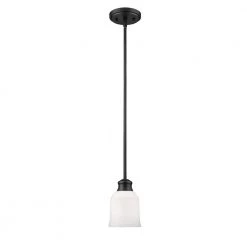 1-Light 5 in. Matte Black Mini Pendant by Millennium Lighting