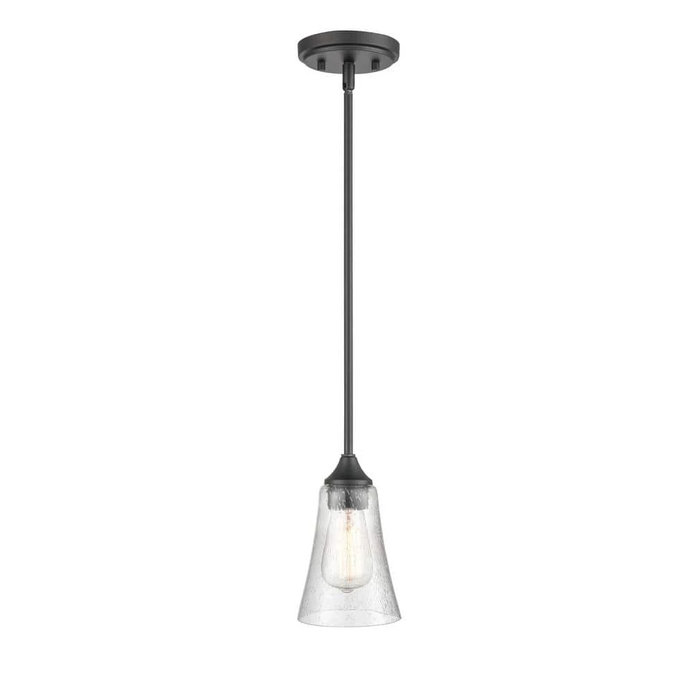 Natalie 1-Light 5 in. Matte Black Hardwired Pendant (1-Pack) by Millennium Lighting 1 Natalie 1-Light 5 in. Matte Black Hardwired Pendant (1-Pack) by Millennium Lighting