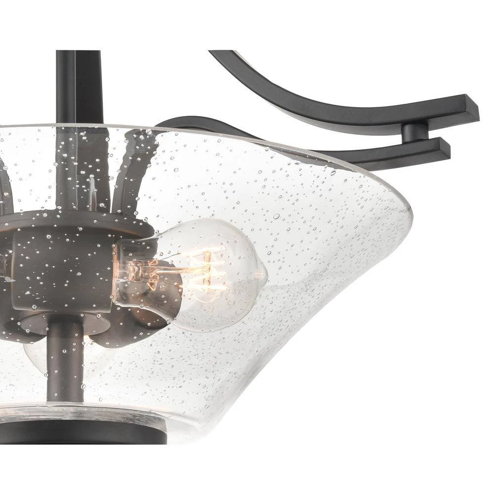 Natalie 3-Light 19 in. Matte Black Hardwired Pendant (1-Pack) by Millennium Lighting 4 Natalie 3-Light 19 in. Matte Black Hardwired Pendant (1-Pack) by Millennium Lighting - Image 4