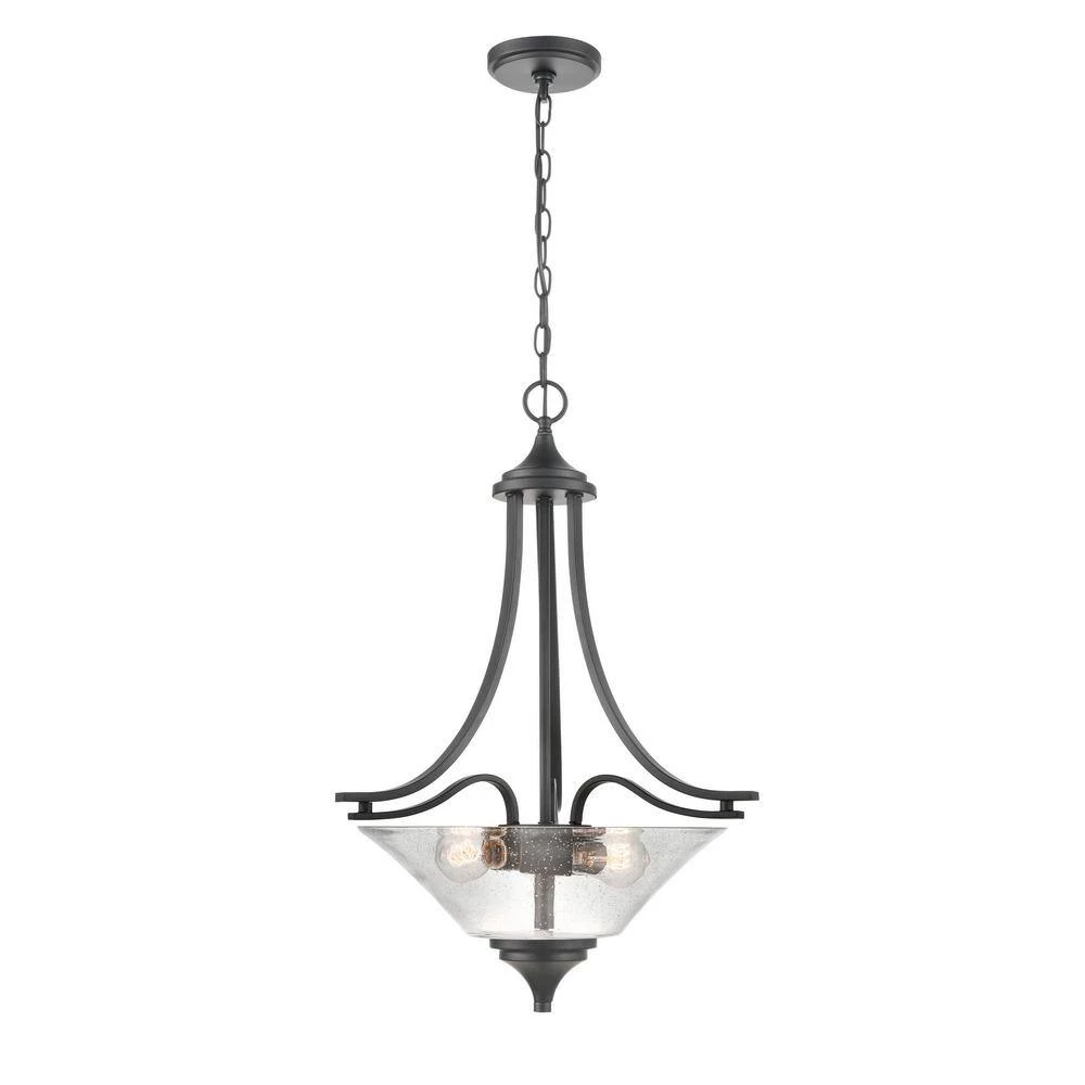 Natalie 3-Light 19 in. Matte Black Hardwired Pendant (1-Pack) by Millennium Lighting 3 Natalie 3-Light 19 in. Matte Black Hardwired Pendant (1-Pack) by Millennium Lighting - Image 3