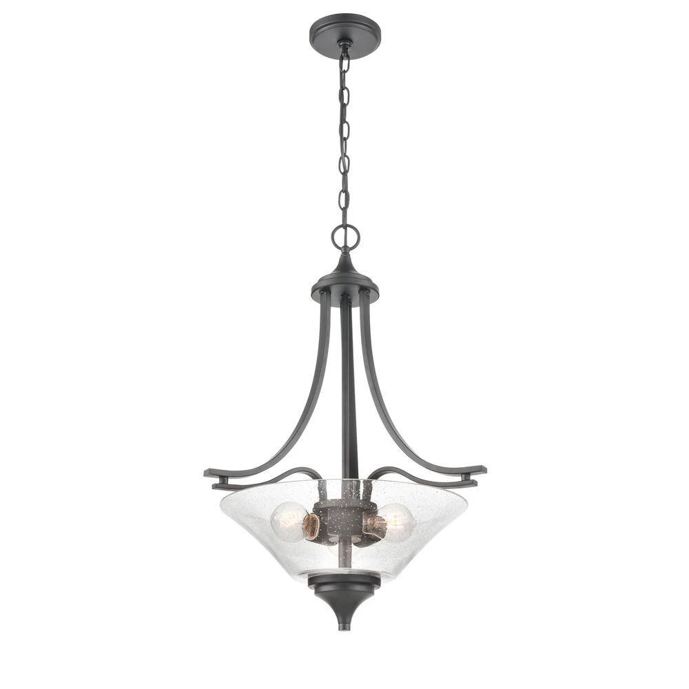 Natalie 3-Light 19 in. Matte Black Hardwired Pendant (1-Pack) by Millennium Lighting 2 Natalie 3-Light 19 in. Matte Black Hardwired Pendant (1-Pack) by Millennium Lighting - Image 2