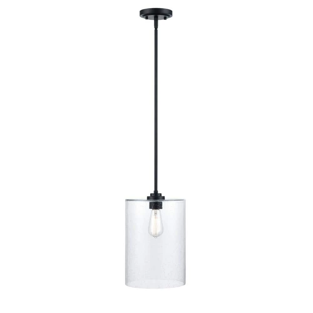 Moven 1-Light 9 in. Matte Black Hardwired Mini-Pendant (1-Pack) by Millennium Lighting 3 Moven 1-Light 9 in. Matte Black Hardwired Mini-Pendant (1-Pack) by Millennium Lighting - Image 3