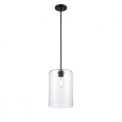 Moven 1-Light 9 in. Matte Black Hardwired Mini-Pendant (1-Pack) by Millennium Lighting