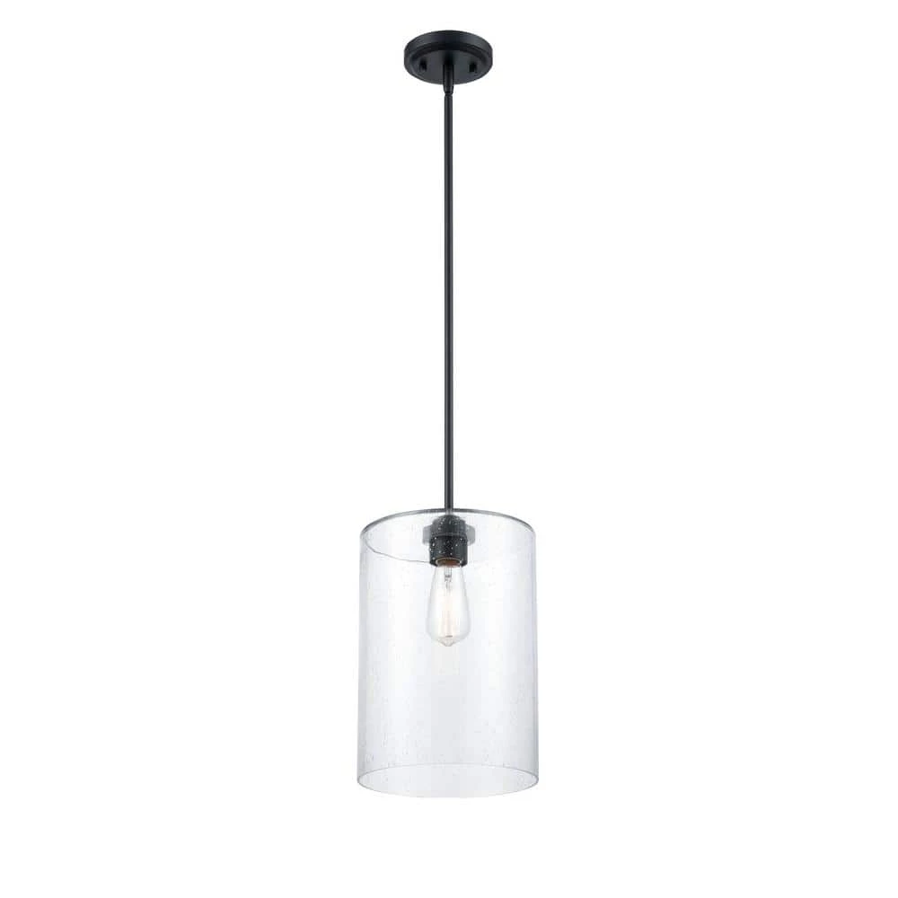 Moven 1-Light 9 in. Matte Black Hardwired Mini-Pendant (1-Pack) by Millennium Lighting 1 Moven 1-Light 9 in. Matte Black Hardwired Mini-Pendant (1-Pack) by Millennium Lighting