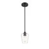 1-Light 5 in. Matte Black Mini Pendant by Millennium Lighting