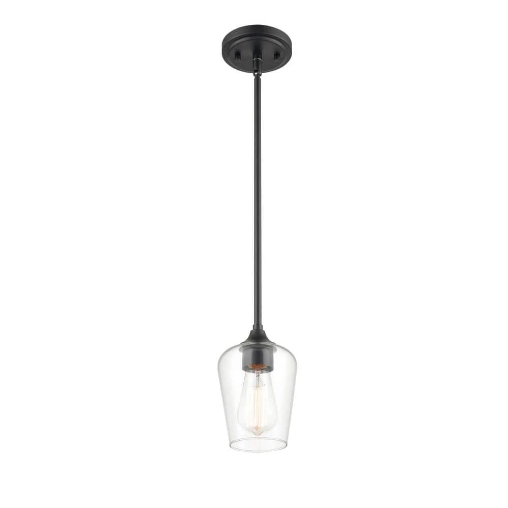 1-Light 5 in. Matte Black Mini Pendant by Millennium Lighting 1 1-Light 5 in. Matte Black Mini Pendant by Millennium Lighting