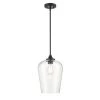 1-Light 10 in. Matte Black Mini Pendant by Millennium Lighting