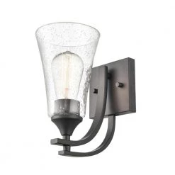 Natalie 1-Light 5 in. Matte Black Hardwired Wall Sconce (1-Pack) by Millennium Lighting -Millennium Lighting Shop matte black millennium lighting vanity lighting 1491 mb 4f 1000