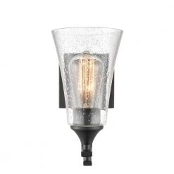 Natalie 1-Light 5 in. Matte Black Hardwired Wall Sconce (1-Pack) by Millennium Lighting