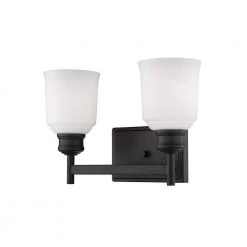 9.25 in. 2-Light Matte Black Vanity Light by Millennium Lighting