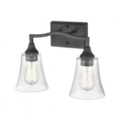 Caily 15.75 in. 2-Light Matte Black Vanity Light with Clear Glass Shade by Millennium Lighting 8 Caily 15.75 in. 2-Light Matte Black Vanity Light with Clear Glass Shade by Millennium Lighting -Millennium Lighting Shop matte black millennium lighting vanity lighting 2102 mb 1f 1000