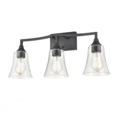 Caily 24 in. 3-Light Matte Black Vanity Light with Clear Glass Shade by Millennium Lighting 7 Caily 24 in. 3-Light Matte Black Vanity Light with Clear Glass Shade by Millennium Lighting -Millennium Lighting Shop matte black millennium lighting vanity lighting 2103 mb 4f 1000