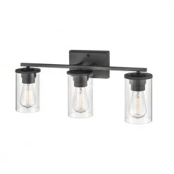 Verlana 22 in. 3-Light Matte Black Bathroom Vanity Light with Clear Glass Shade by Millennium Lighting 8 Verlana 22 in. 3-Light Matte Black Bathroom Vanity Light with Clear Glass Shade by Millennium Lighting -Millennium Lighting Shop matte black millennium lighting vanity lighting 2703 mb 1f 1000