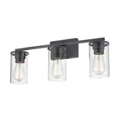 Verlana 22 in. 3-Light Matte Black Bathroom Vanity Light with Clear Glass Shade by Millennium Lighting 7 Verlana 22 in. 3-Light Matte Black Bathroom Vanity Light with Clear Glass Shade by Millennium Lighting -Millennium Lighting Shop matte black millennium lighting vanity lighting 2703 mb 4f 1000
