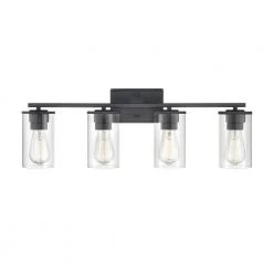 Verlana 27.625 in. 4-Light Matte Black Bathroom Vanity Light with Clear Glass Shade by Millennium Lighting 9 Verlana 27.625 in. 4-Light Matte Black Bathroom Vanity Light with Clear Glass Shade by Millennium Lighting -Millennium Lighting Shop matte black millennium lighting vanity lighting 2704 mb 44 1000