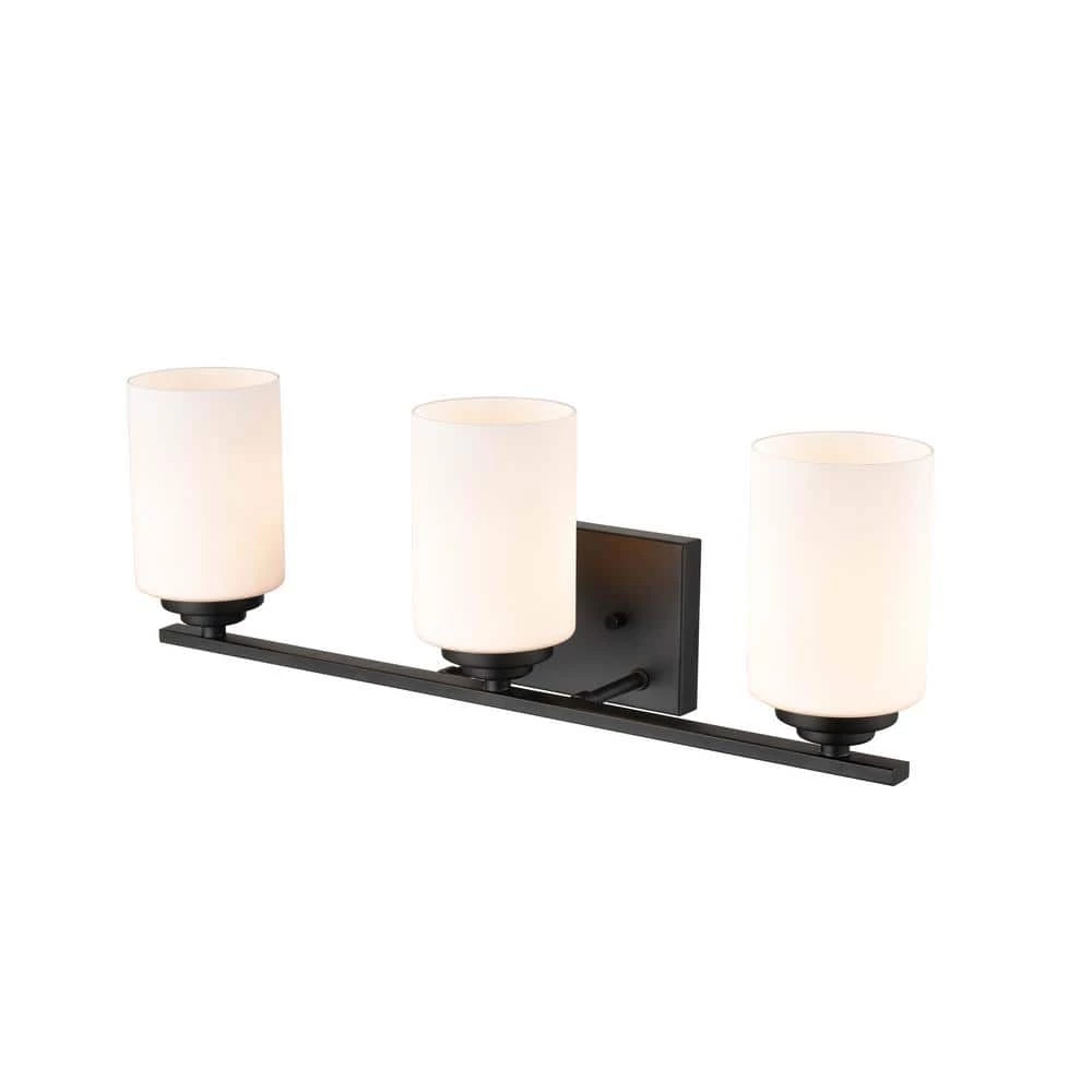 22 in. 3-Light Matte Black Vanity Light by Millennium Lighting 2 22 in. 3-Light Matte Black Vanity Light by Millennium Lighting - Image 2