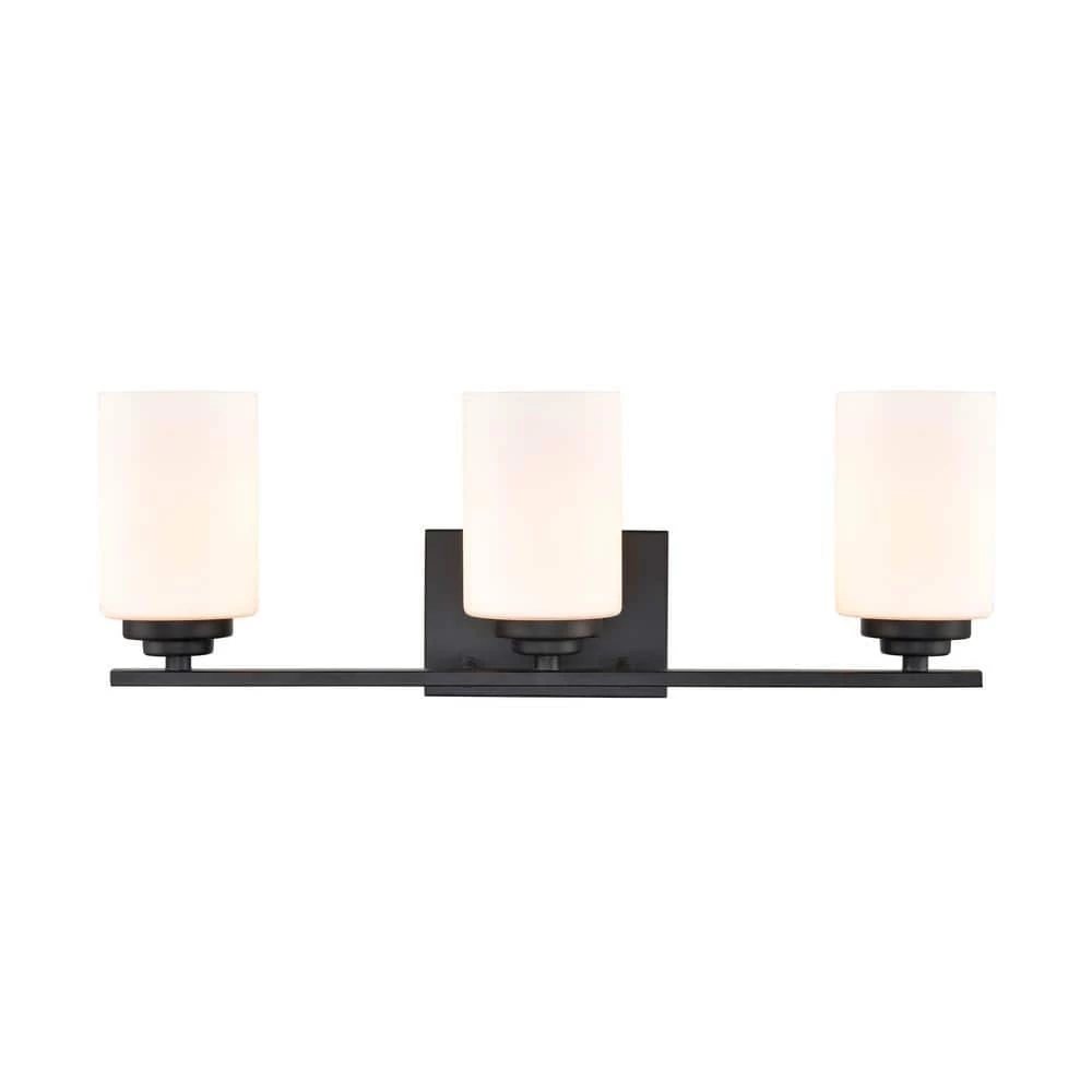22 in. 3-Light Matte Black Vanity Light by Millennium Lighting 1 22 in. 3-Light Matte Black Vanity Light by Millennium Lighting