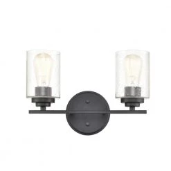 14.25 in. 2-Light Matte Black Vanity Light by Millennium Lighting -Millennium Lighting Shop matte black millennium lighting vanity lighting 3682 mb 1f 1000