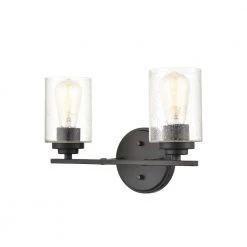14.25 in. 2-Light Matte Black Vanity Light by Millennium Lighting -Millennium Lighting Shop matte black millennium lighting vanity lighting 3682 mb 4f 1000