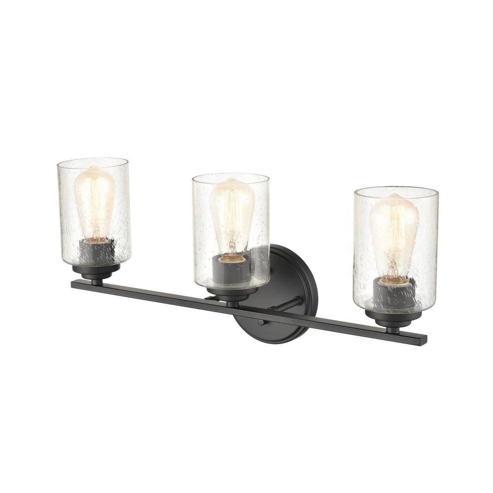 22 in. 3-Light Matte Black Vanity Light by Millennium Lighting 4 22 in. 3-Light Matte Black Vanity Light by Millennium Lighting - Image 4