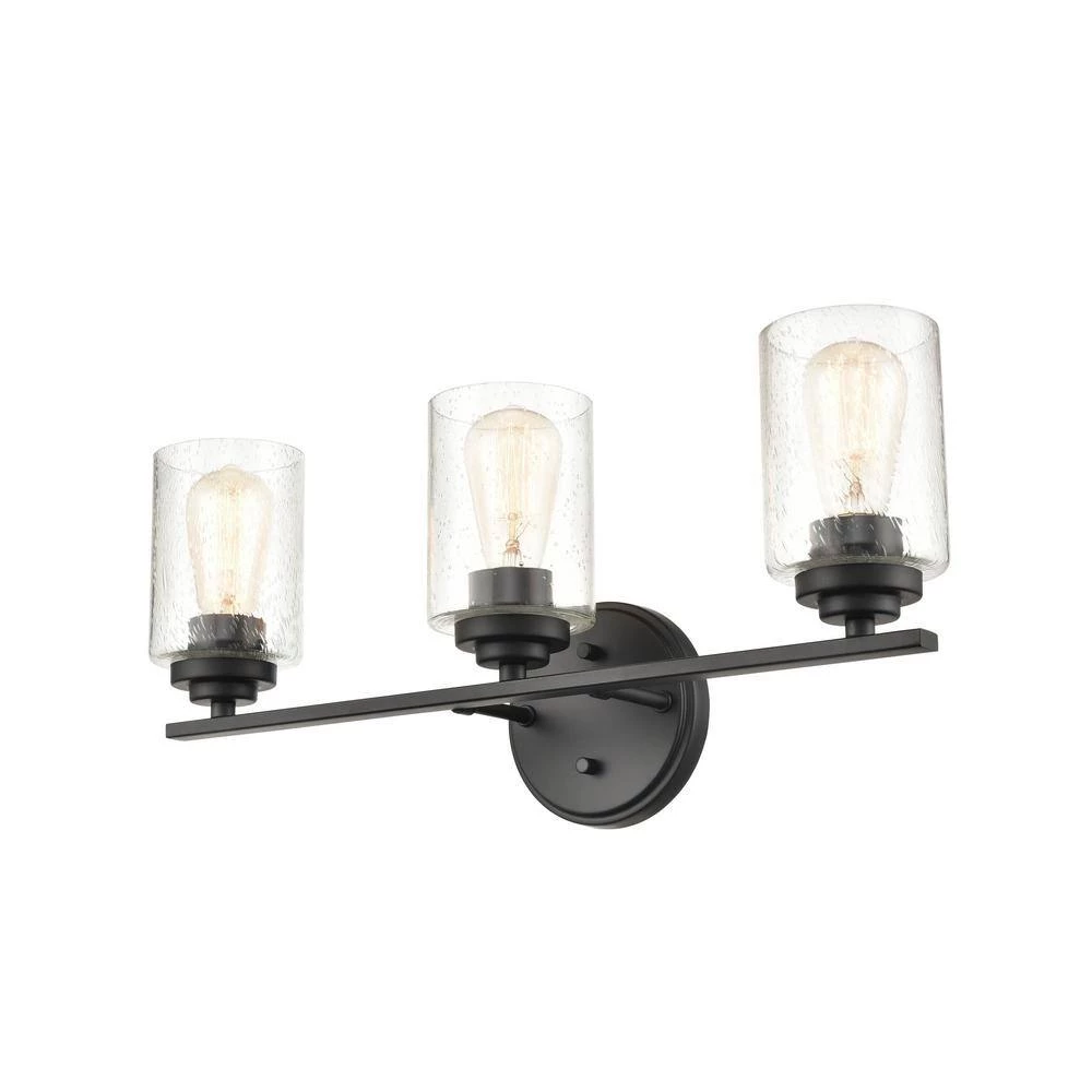 22 in. 3-Light Matte Black Vanity Light by Millennium Lighting 3 22 in. 3-Light Matte Black Vanity Light by Millennium Lighting - Image 3