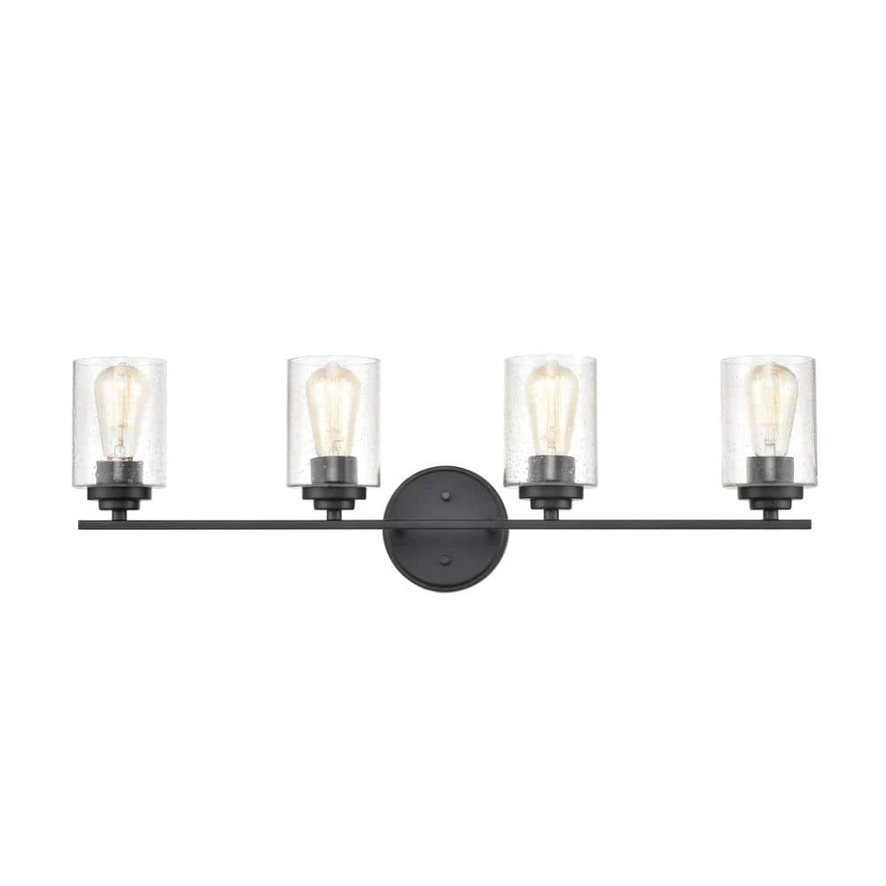31.125 in. 4-Light Matte Black Vanity Light by Millennium Lighting 1 31.125 in. 4-Light Matte Black Vanity Light by Millennium Lighting