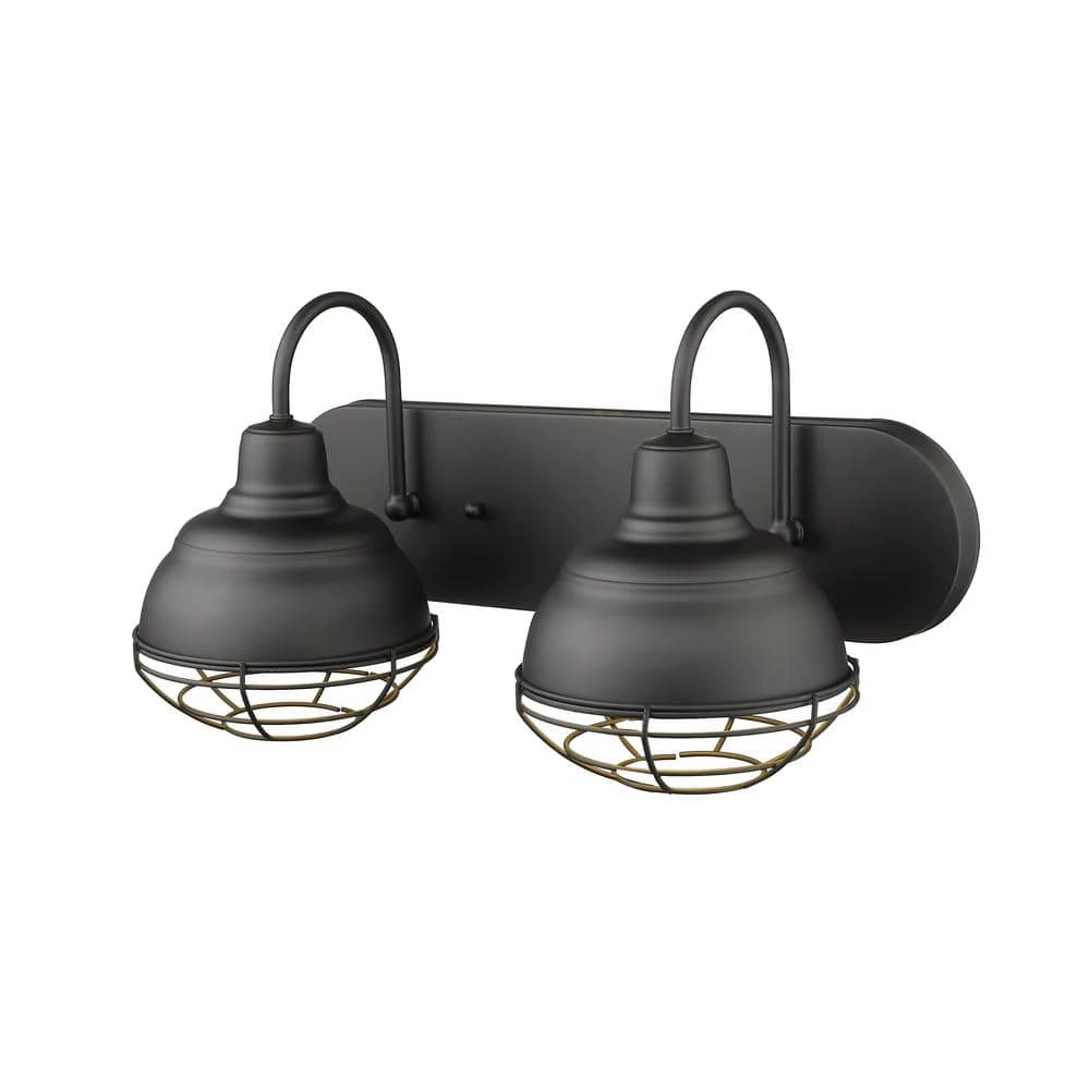 2-Light 18 in. Matte Black Vanity-Light by Millennium Lighting 3 2-Light 18 in. Matte Black Vanity-Light by Millennium Lighting - Image 3