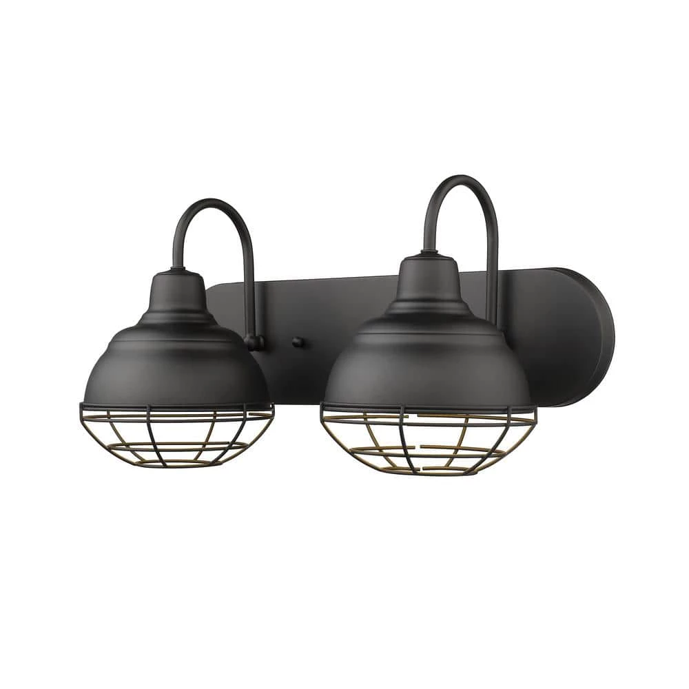 2-Light 18 in. Matte Black Vanity-Light by Millennium Lighting 1 2-Light 18 in. Matte Black Vanity-Light by Millennium Lighting