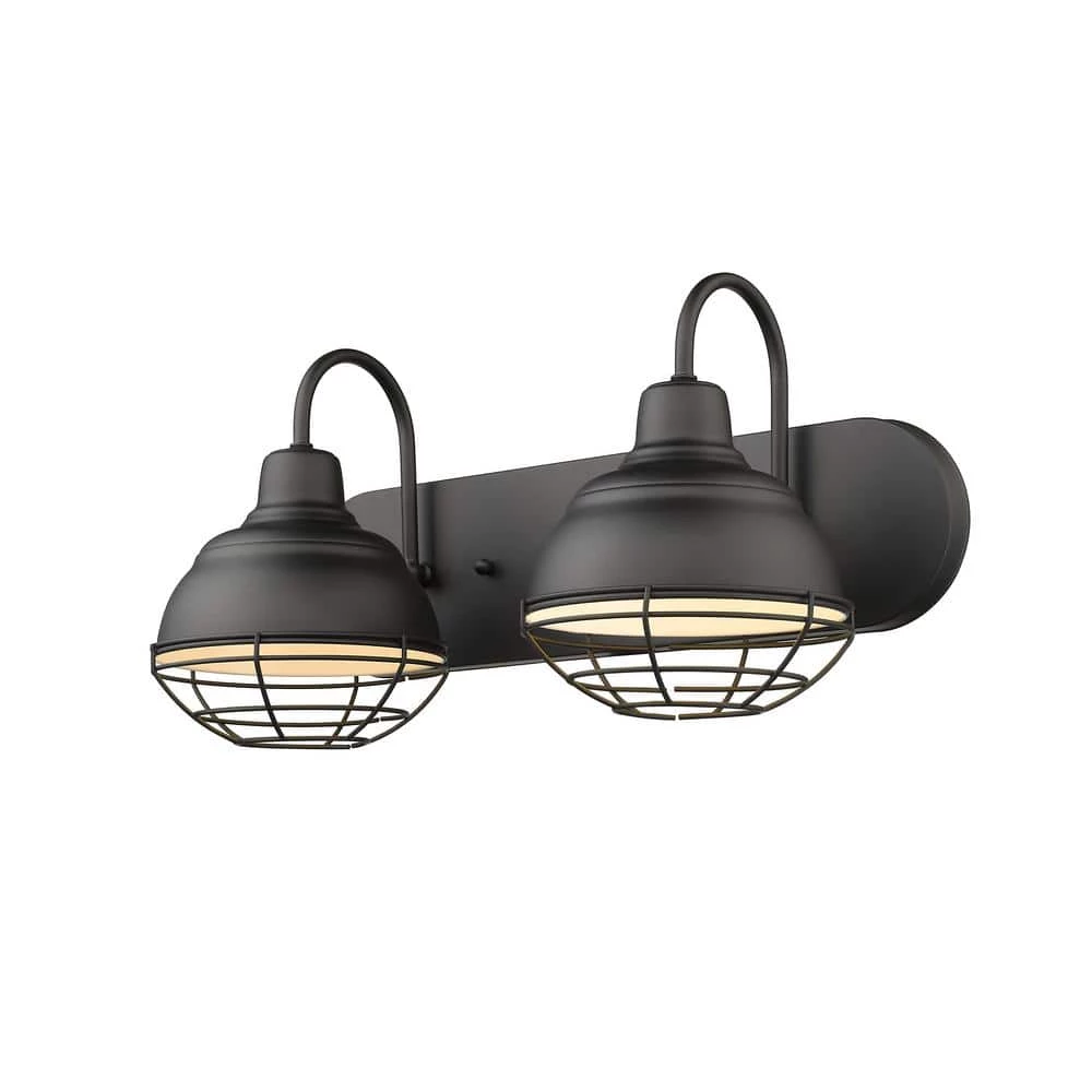 2-Light 18 in. Matte Black Vanity-Light by Millennium Lighting 2 2-Light 18 in. Matte Black Vanity-Light by Millennium Lighting - Image 2