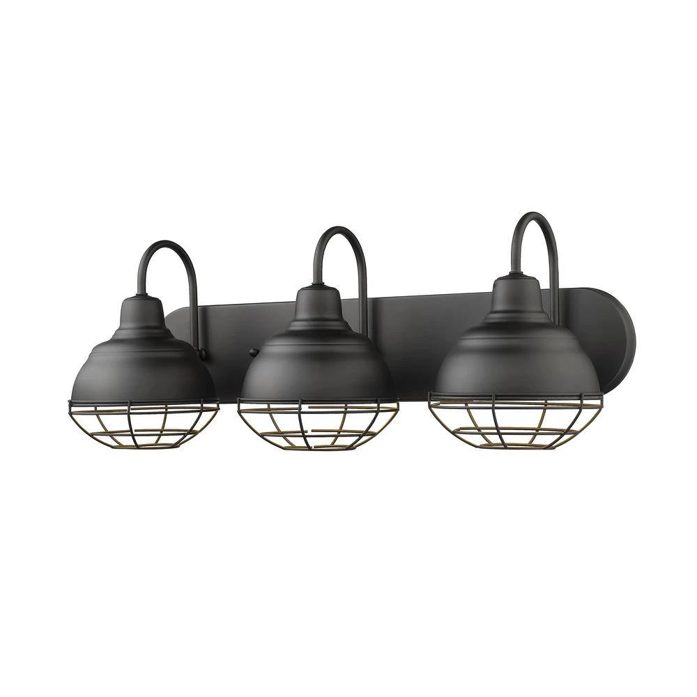 3-Light 24.5 in. Matte Black Vanity-Light by Millennium Lighting 4 3-Light 24.5 in. Matte Black Vanity-Light by Millennium Lighting - Image 4