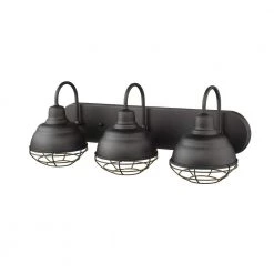 3-Light 24.5 in. Matte Black Vanity-Light by Millennium Lighting