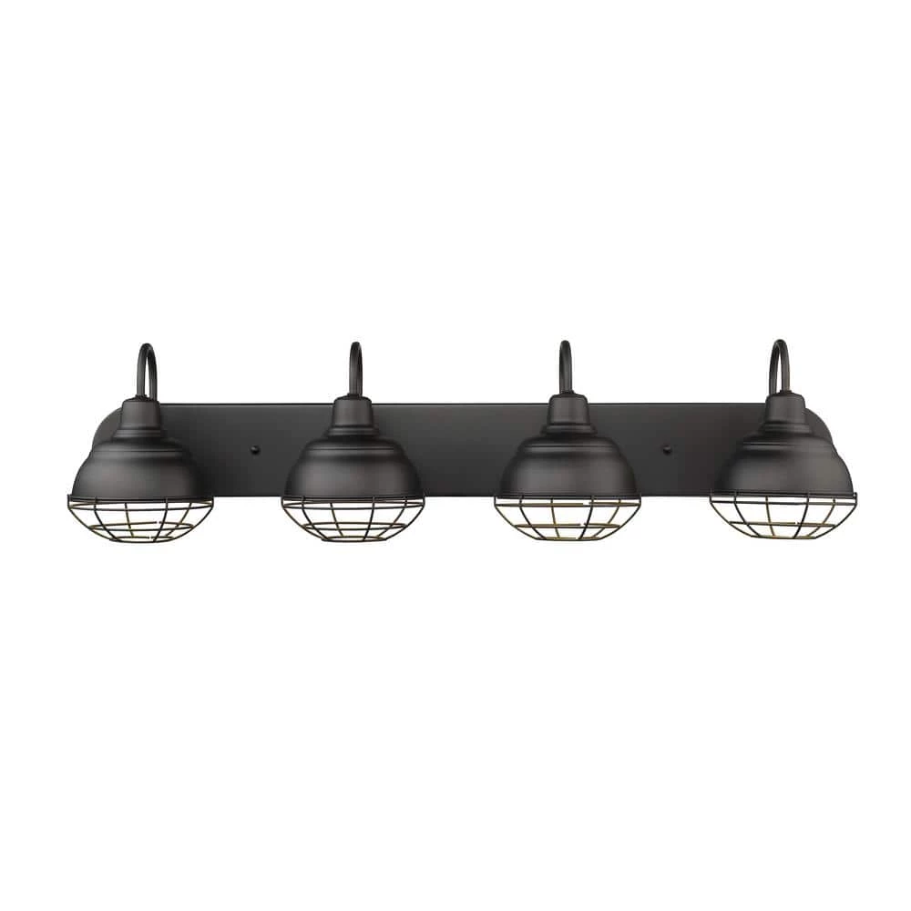 4-Light 36.25 in. Matte Black Vanity-Light by Millennium Lighting 4 4-Light 36.25 in. Matte Black Vanity-Light by Millennium Lighting - Image 4