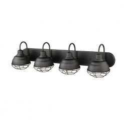 4-Light 36.25 in. Matte Black Vanity-Light by Millennium Lighting 6 4-Light 36.25 in. Matte Black Vanity-Light by Millennium Lighting -Millennium Lighting Shop matte black millennium lighting vanity lighting 5424 mb 4f 1000