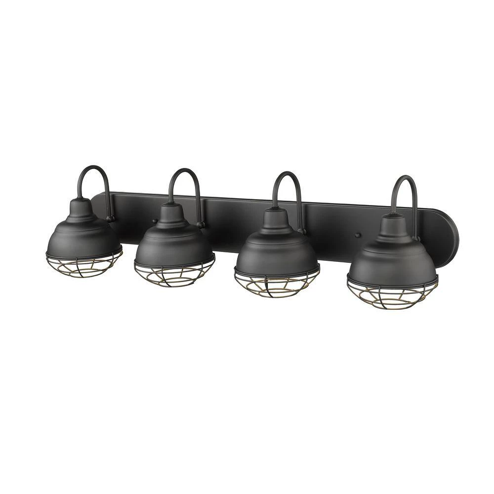 4-Light 36.25 in. Matte Black Vanity-Light by Millennium Lighting 3 4-Light 36.25 in. Matte Black Vanity-Light by Millennium Lighting - Image 3