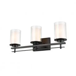 23 in. 3-Light Matte Black Vanity Light by Millennium Lighting