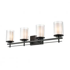 31 in. 4-Light Matte Black Vanity Light by Millennium Lighting
