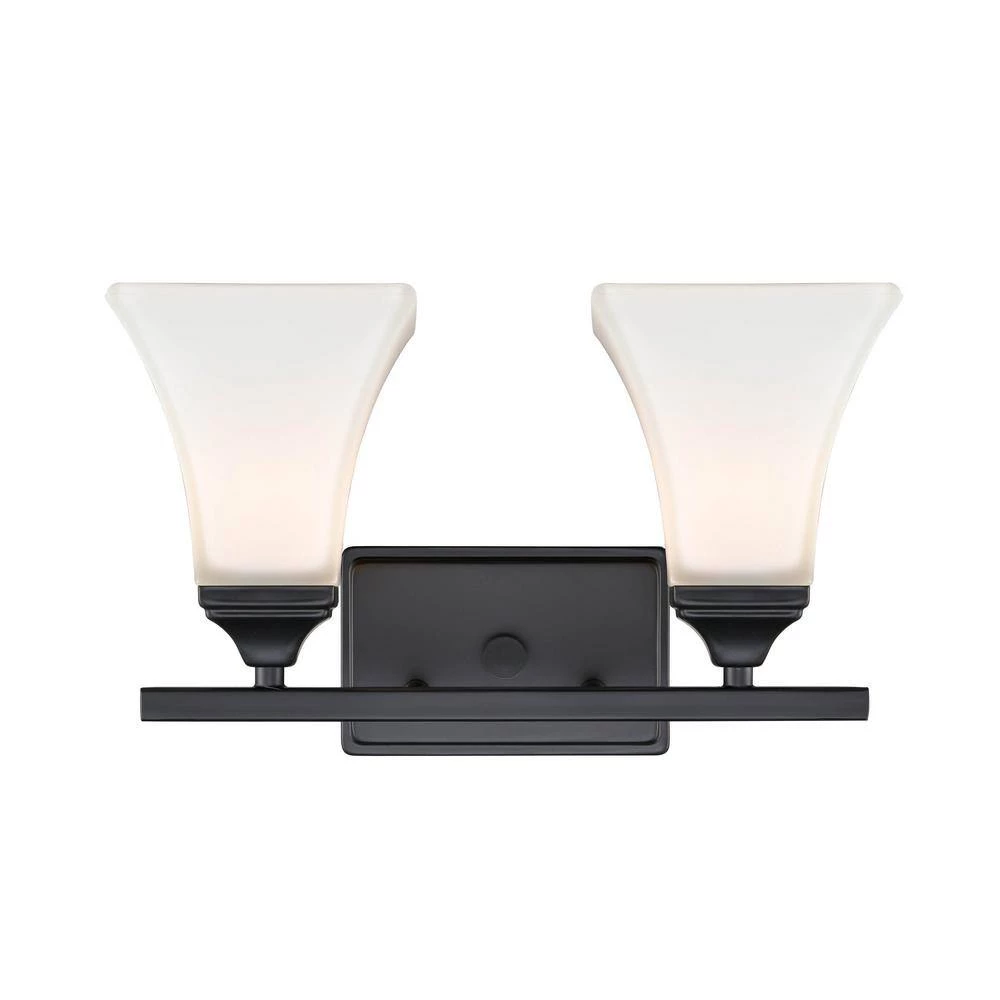 14 in. 2-Light Matte Black Vanity Light by Millennium Lighting 3 14 in. 2-Light Matte Black Vanity Light by Millennium Lighting - Image 3
