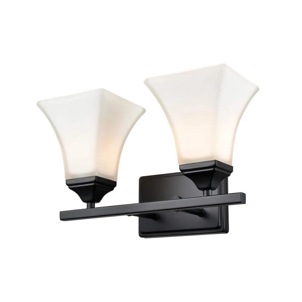 14 in. 2-Light Matte Black Vanity Light by Millennium Lighting 1 14 in. 2-Light Matte Black Vanity Light by Millennium Lighting