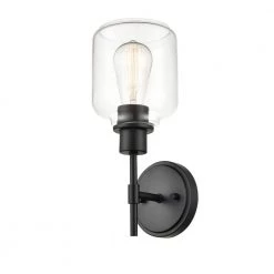 1-Light 5.5 in. Matte Black Wall Sconce by Millennium Lighting
