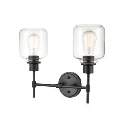 2-Light 17.5 in. Matte Black Vanity Light by Millennium Lighting