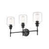 3-Light 25 in. Matte Black Vanity Light by Millennium Lighting
