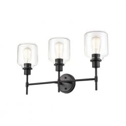 3-Light 25 in. Matte Black Vanity Light by Millennium Lighting