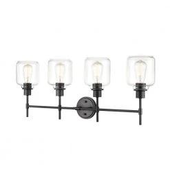 34.75 in. 4-Light Matte Black Vanity Light by Millennium Lighting
