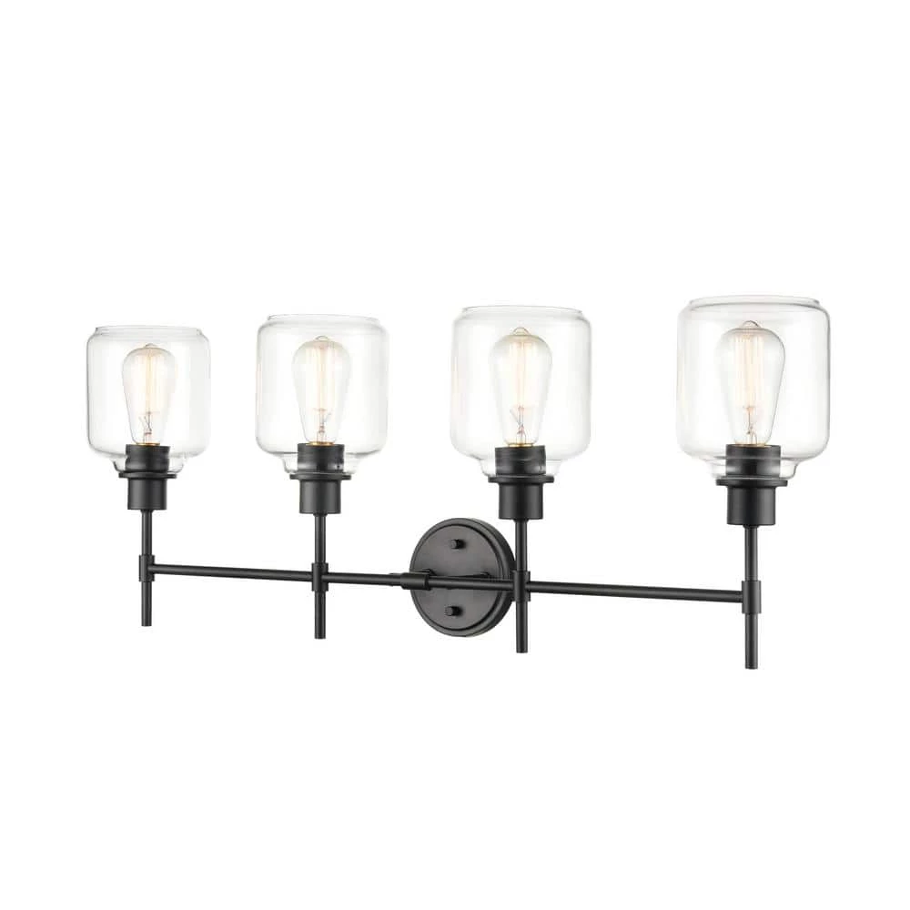 34.75 in. 4-Light Matte Black Vanity Light by Millennium Lighting 1 34.75 in. 4-Light Matte Black Vanity Light by Millennium Lighting