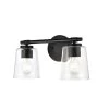 15 in. 2-Light Matte Black Vanity Light by Millennium Lighting