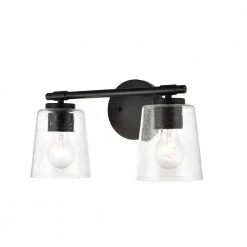 15 in. 2-Light Matte Black Vanity Light by Millennium Lighting