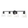 34 in. 4-Light Matte Black Vanity Light by Millennium Lighting
